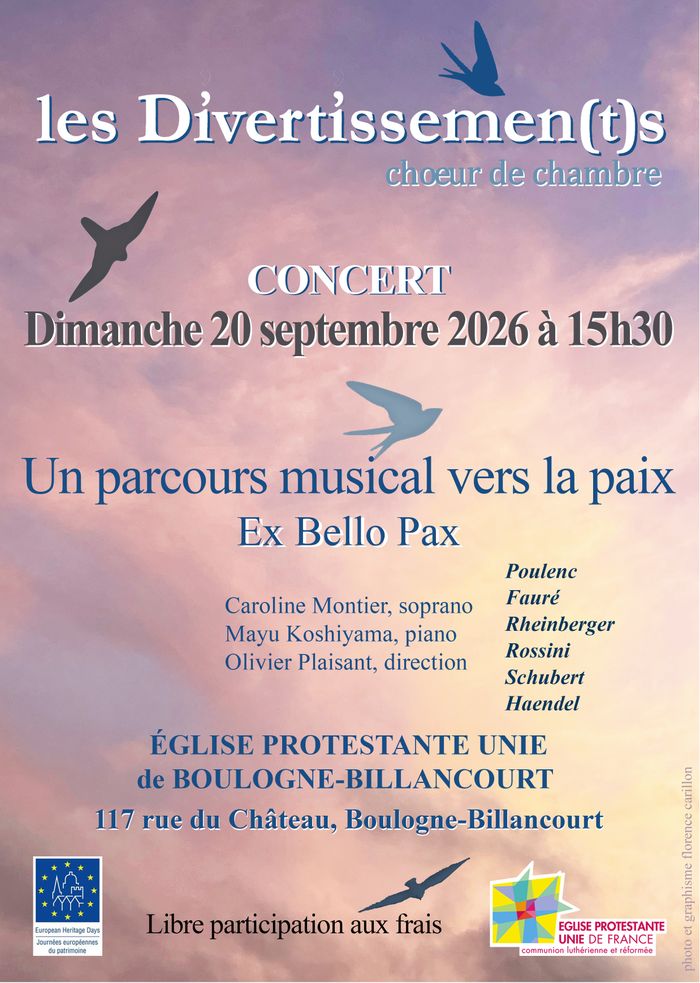 Affiche — Concert par le chœur de chambre Les Divertissements