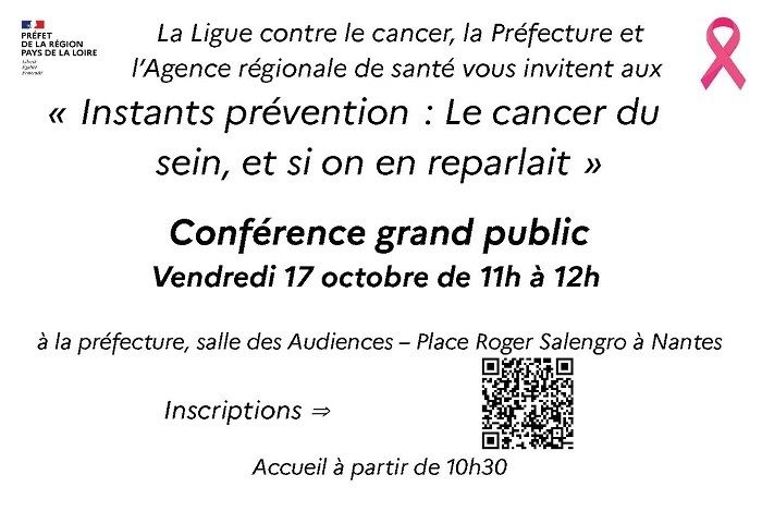 Conférence Octobre Rose - Ligue contre le cancer