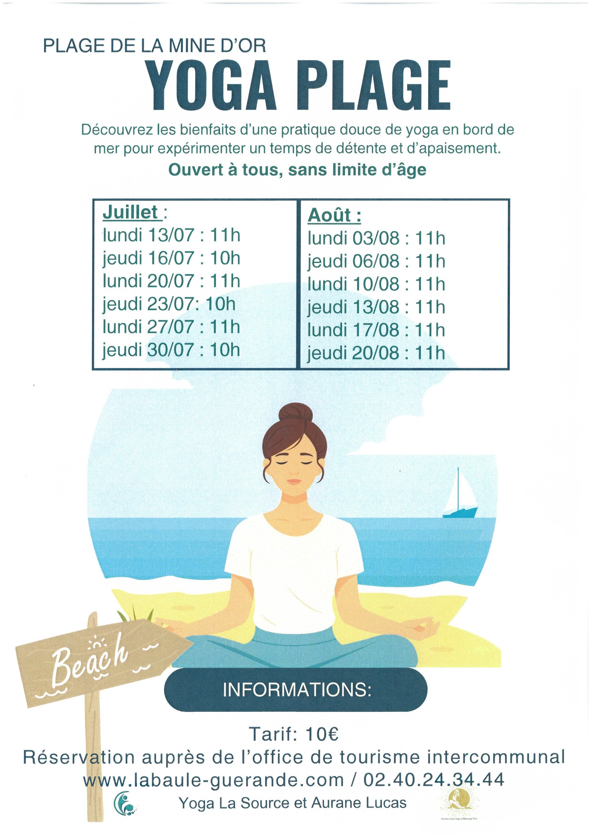 Yoga sur la plage