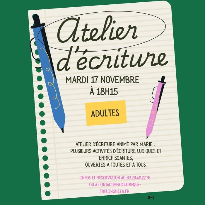 Atelier d'écriture pour adultes