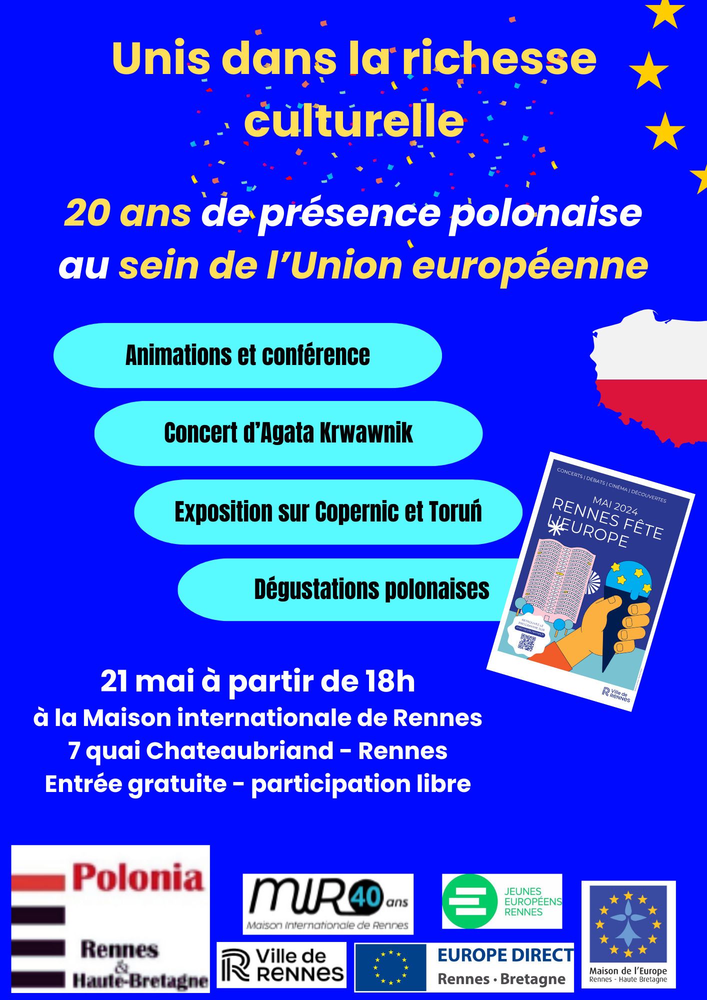 Animation/Conférence/Concert/Exposition/Degustations polonaises