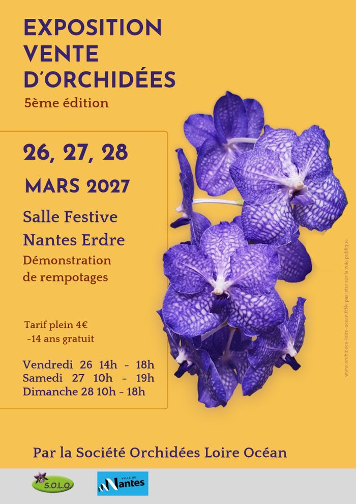 « Tour du Monde en 80 orchidées », 5e exposition-vente d'orchidées