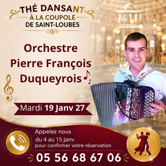 Thé dansant, orchestre PIERRE FRANÇOIS DUQUEYROIS