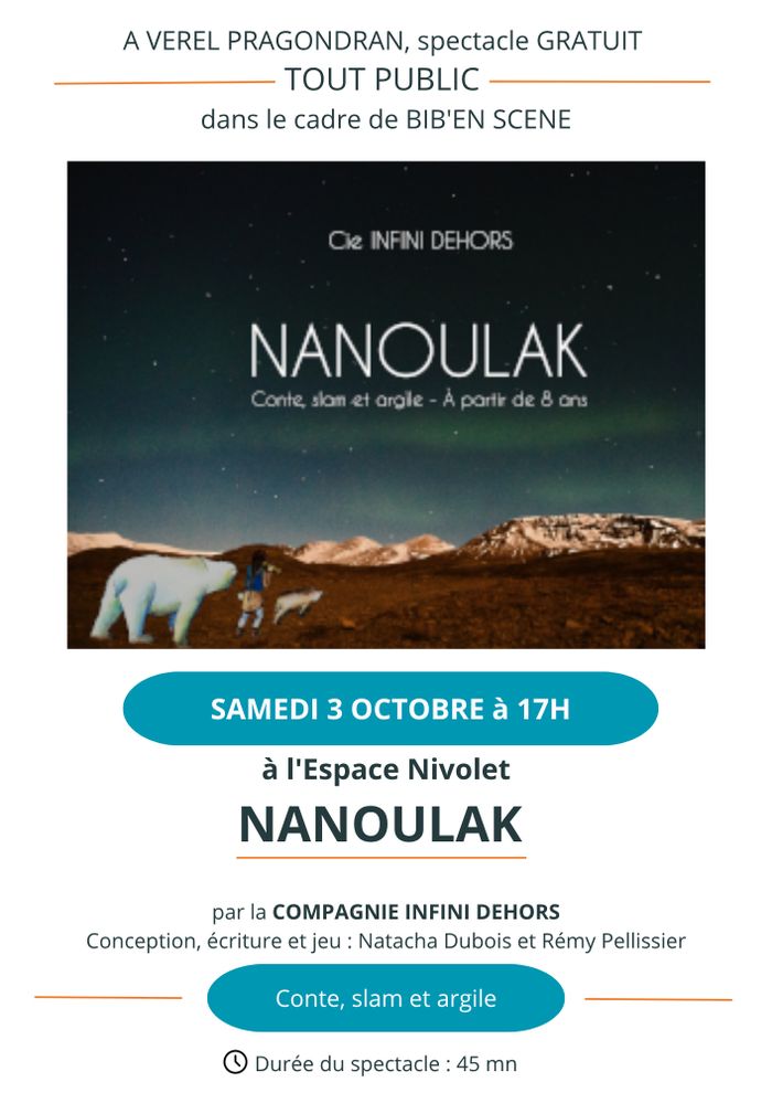 Spectacle tout public NANOULAK dans le cadre de BIB'en SCENE