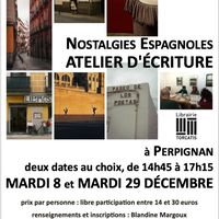 "Nostalgies espagnoles" • Atelier d'écriture créative