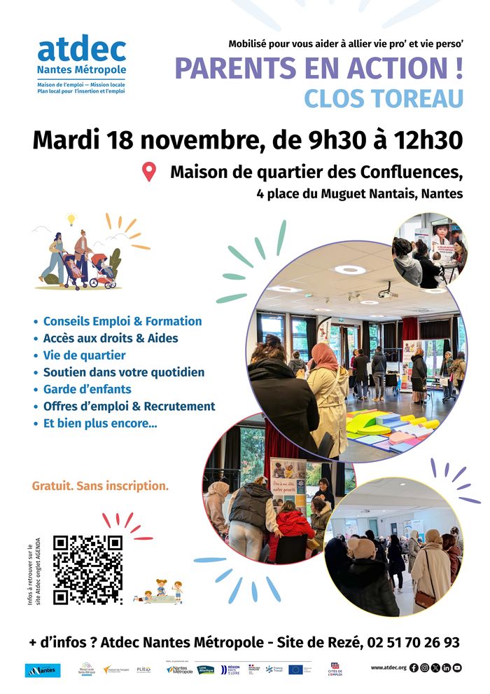 Forum Parents en action ! Quartier Clos Toreau à Nantes