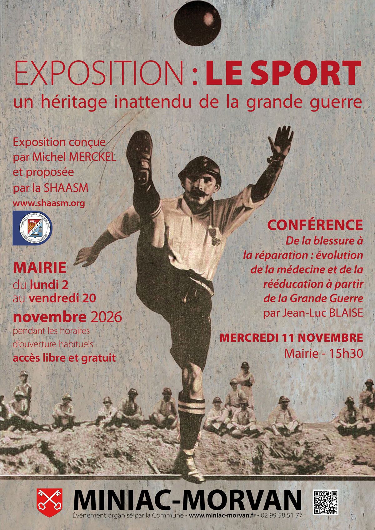 CONFÉRENCE : de la blessure à la réparation, évolution de la médecine et de la rééducation à partir de la Grande Guerre