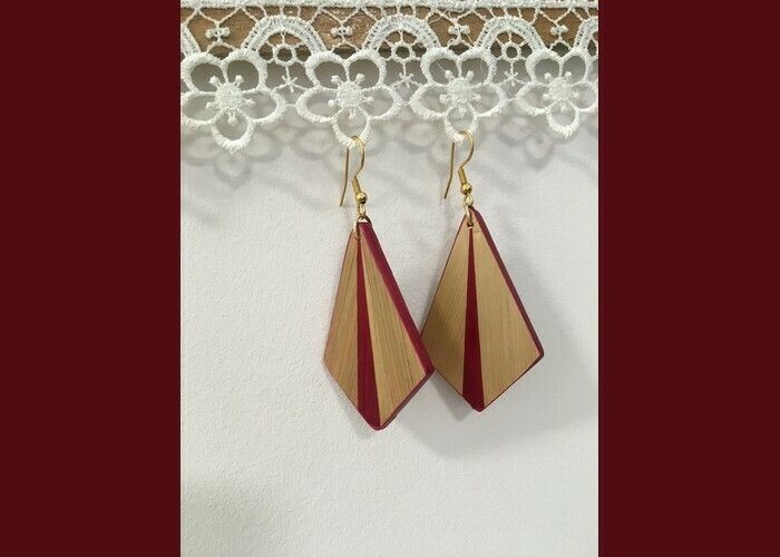 Atelier marqueterie de paille : boucles d'oreille - par Ô Ptits Coins