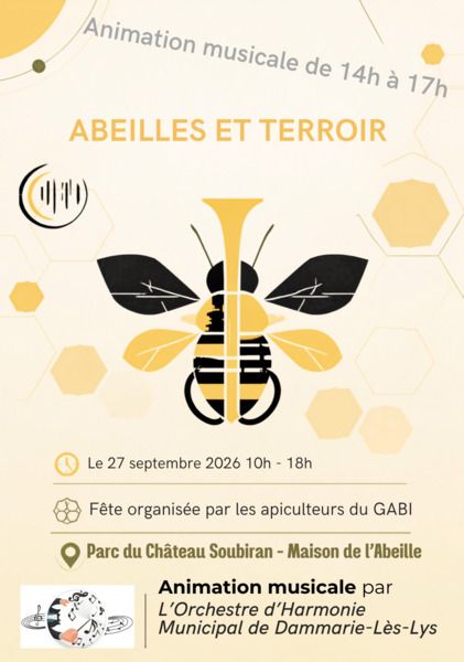 Animation musicale en plein air  pour la fête des  ABEILLES ET TERROIR organisée par le GABI, groupement d'apiculteur à Dammarie-Les-Lys