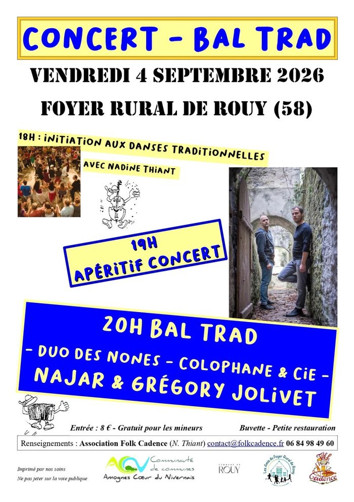 Affiche — Concert - Bal Trad avec Najar et Grégory Jolivet