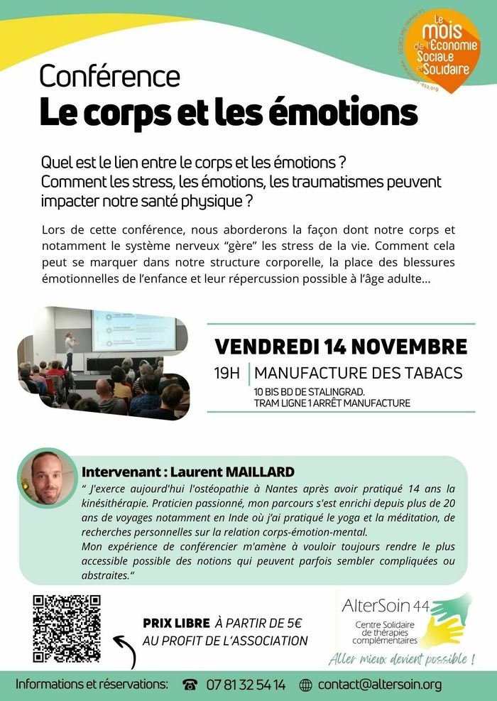 Conférence : Le corps et les émotions