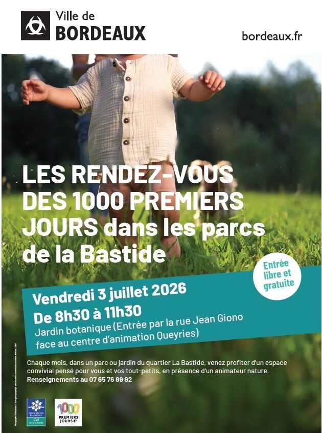 Les rendez-vous des 1000 premiers jours dans les parcs de la Bastide