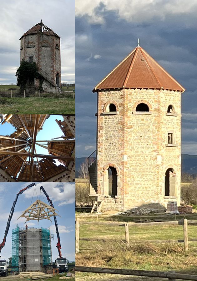 Visitez le Pigeonnier octogonal de Grézieux-le-Fromental ... sauvé !