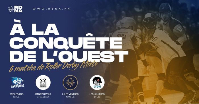 6 matchs de Roller Derby Mixte - À la conquête de l'Ouest
