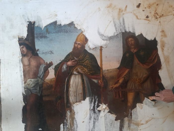 Exposition du tableau du 17ème : Saint-Sébastien, Saint-Martin et Saint Roch