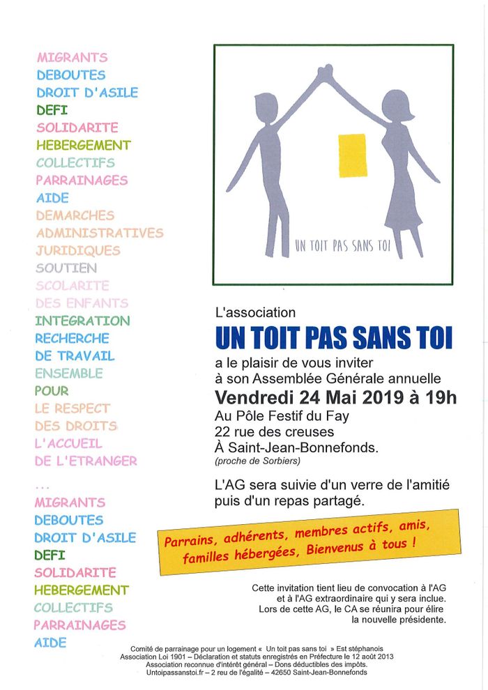 (assemblée générale) Un toit pas sans toi