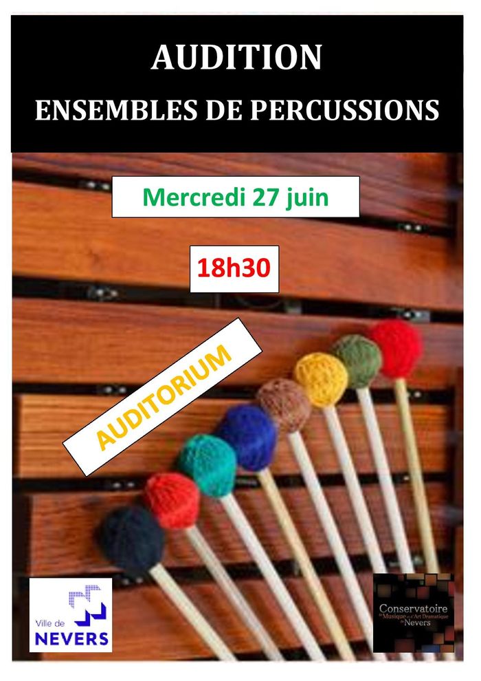 Audition ensembles de percussions