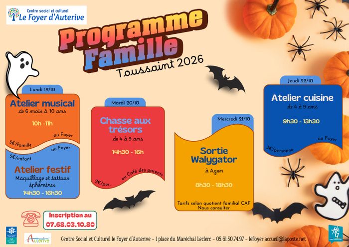 Programme Animations Famille / Centre Social et Culturel le Foyer d'Auterive