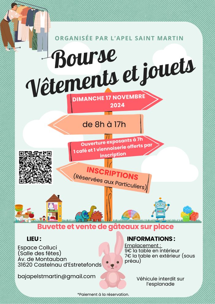 Bourse aux jouets et vêtements enfants et adulte