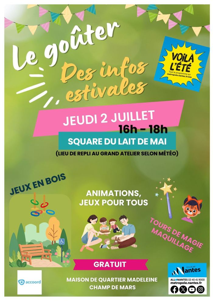 Le Goûter des Info Estivales en centre ville