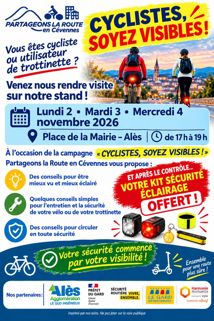 Cyclistes et trottinettes : soyez visibles