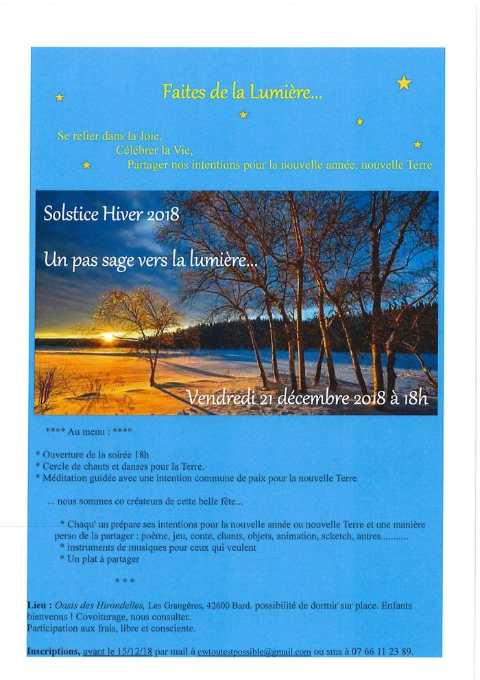 (transition intérieure) Faites de la Lumière...