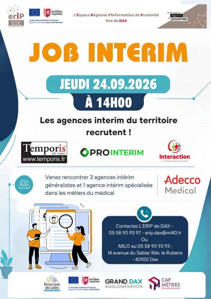 4 agences d'intérim du territoire viennent à votre rencontre