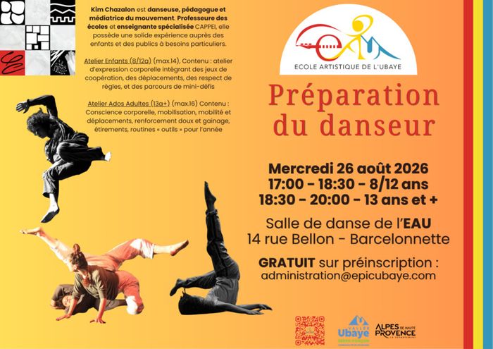 Préparation du danseur - junior à Barcelonnette — le 26 août 2026