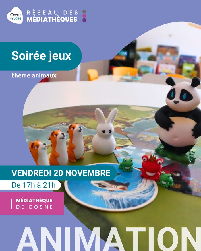 Soirée jeux thème animaux