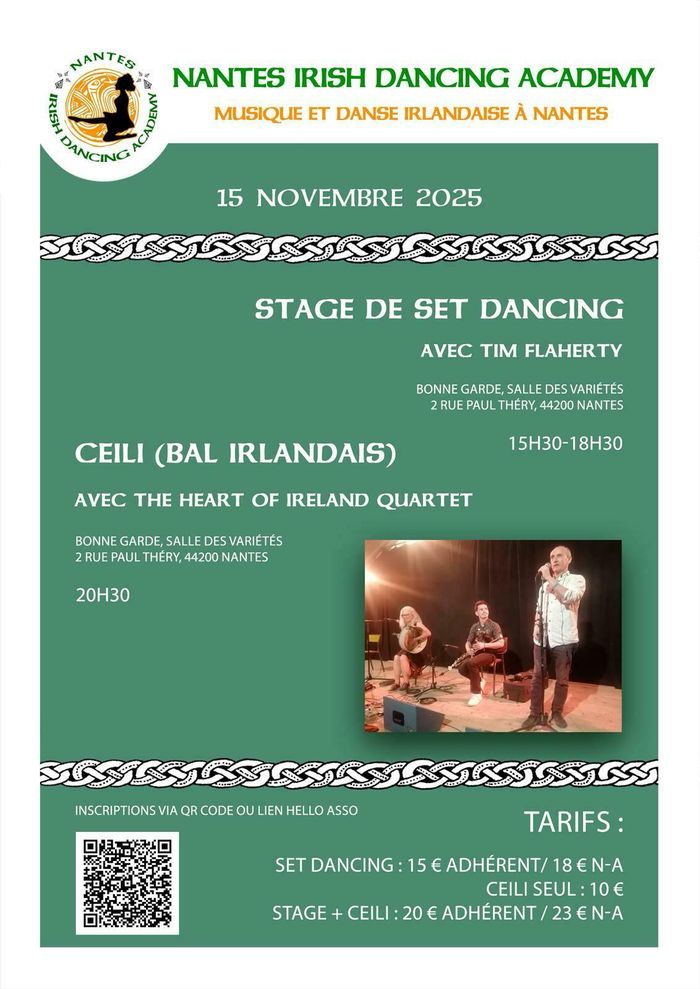 Danse Irlandaise : Stage de set dancing et bal irlandais