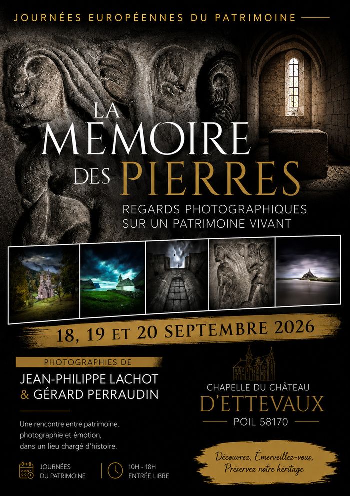 Affiche — « La mémoire des pierres – Regards photographiques sur un patrimoine vivant »