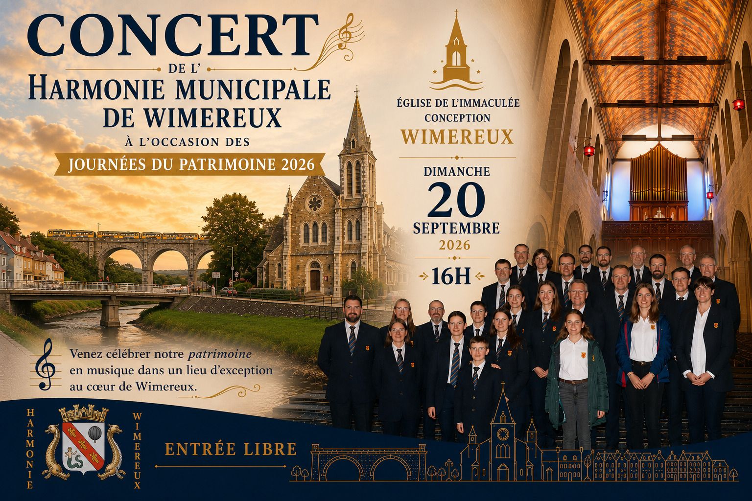 Concert de l'Harmonie Municipale de Wimereux dans l'église