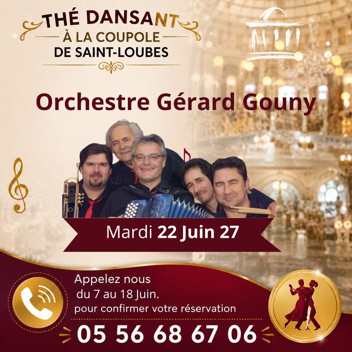 Affiche — Thé dansant, orchestre GÉRARD GOUNY