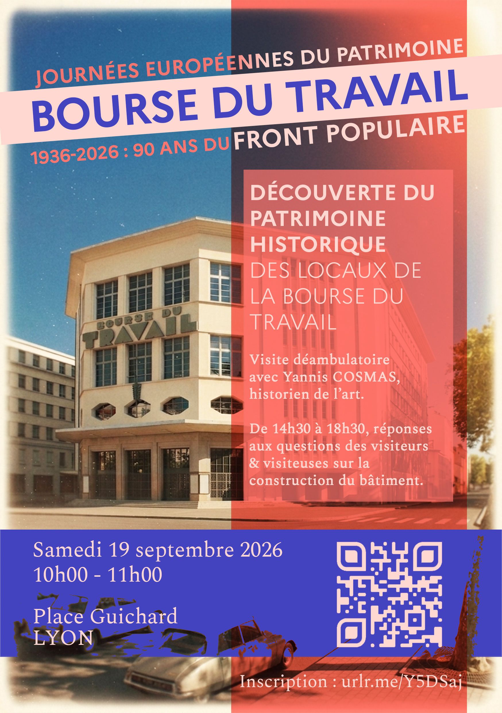 Découverte du patrimoine historique des locaux de la Bourse du Travail avec Yannis COSMAS, historien de l'art.
