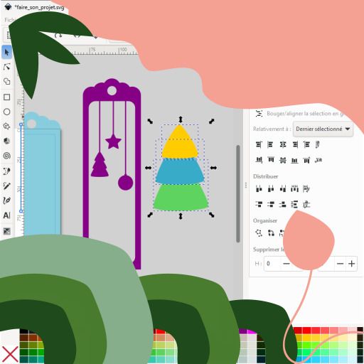Réalisé sans IA : Inkscape premier pas, réalisation d'un projet de découpe numérique