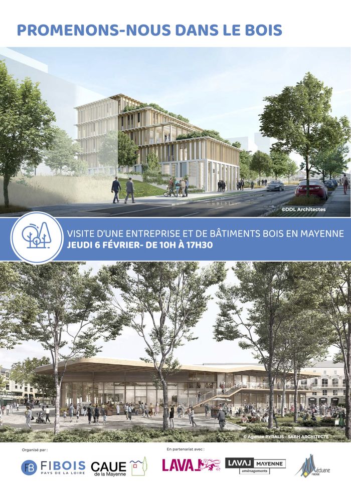 Promenons-nous dans le bois : Journée de visites de chantiers en Mayenne