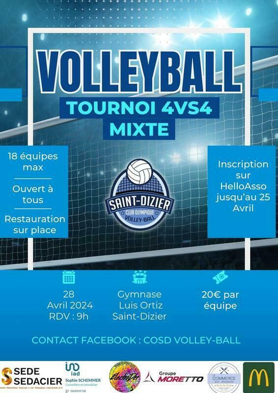Tournoi de volley OPEN 4x4 mixte