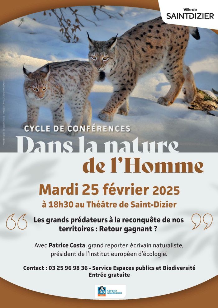 Conférence : Les grands prédateurs à la reconquête de nos territoires : Retour gagnant ?