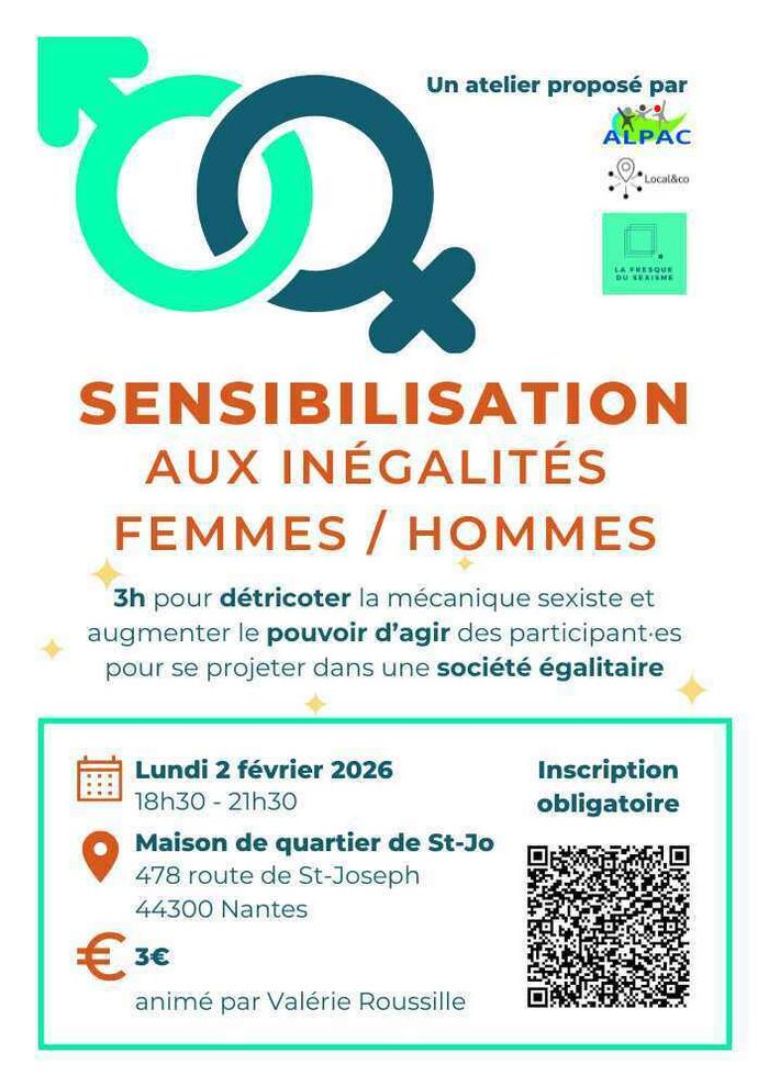 Atelier de sensibilisation aux inégalités entre les femmes et les hommes