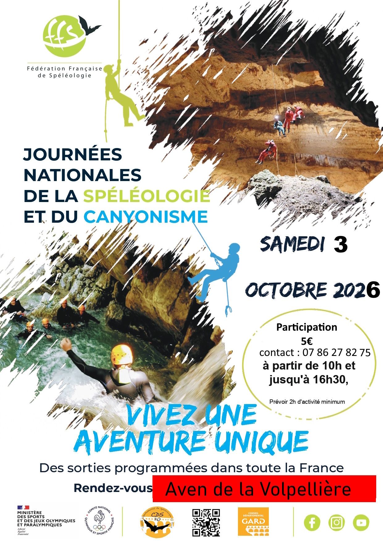 Initiation à l'aven de la Volpellière