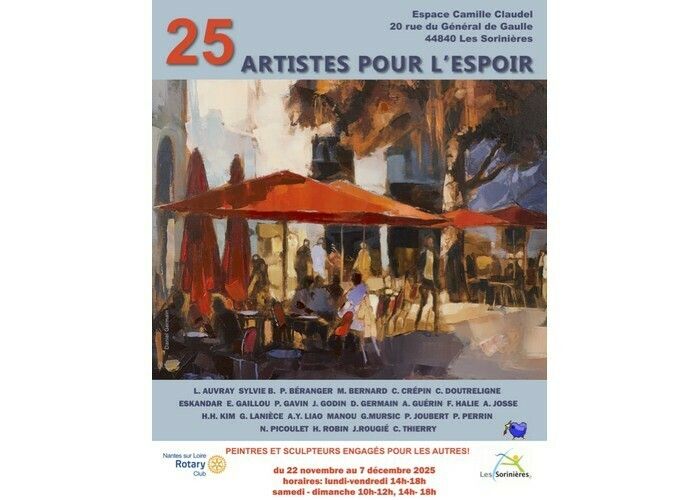 25 artistes pour l’espoir - Exposition de peintures et sculptures