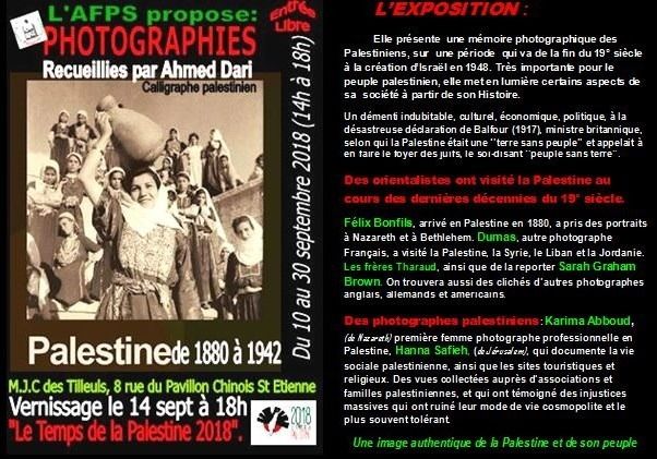(Exposition du 10 au 29 septembre) La Palestine de 1880 à 1942 d'Ahmed Dari calligraphe palestinien