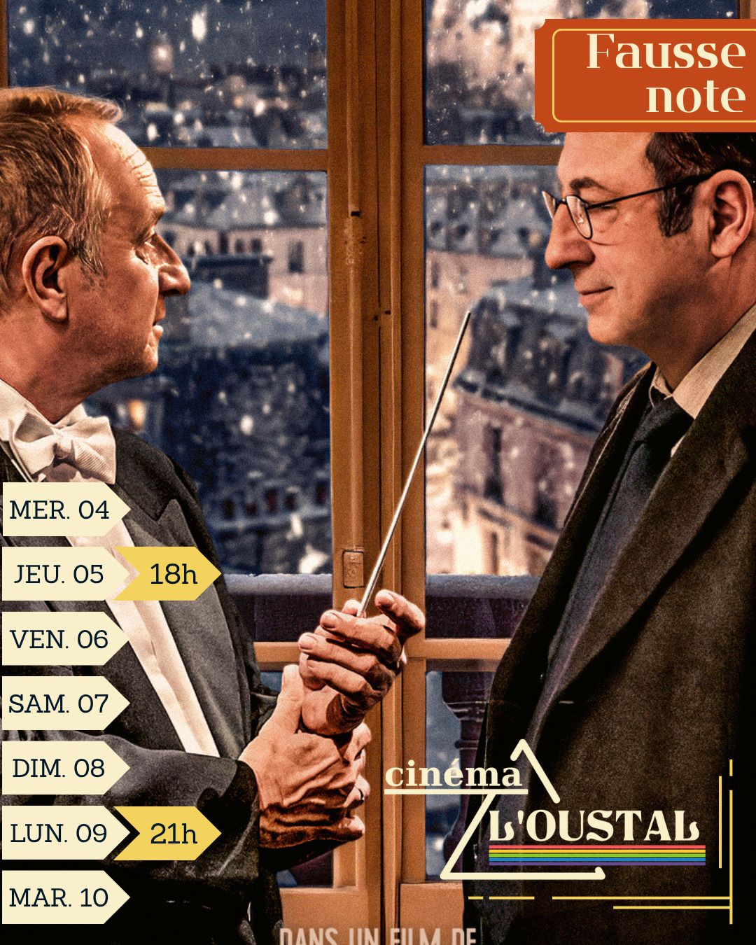 Fausse note, 1h30, drame de Alexandre Arcady avec Benoit Poelvoorde et Kad Merad