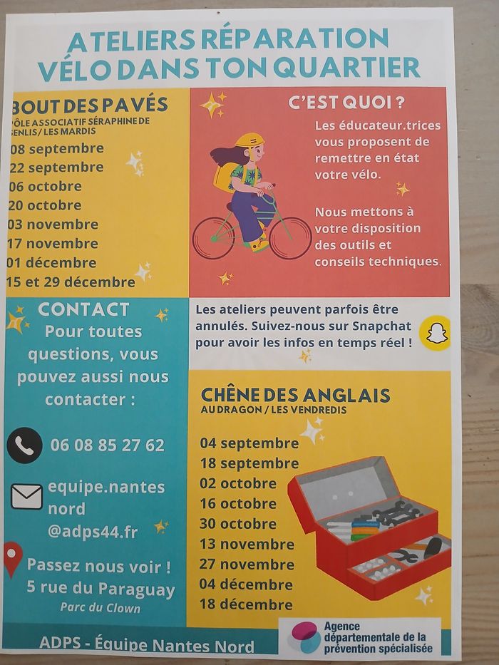 Atelier réparation vélo