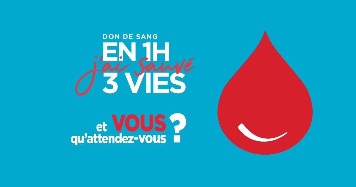 La prochaine collecte de don de sang aura lieu mardi 14 et mercredi 15 janvier de 9h à 18H sur prise de RDV.