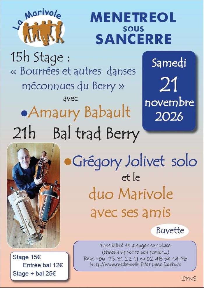 Affiche — stage et bal du 21 novembre