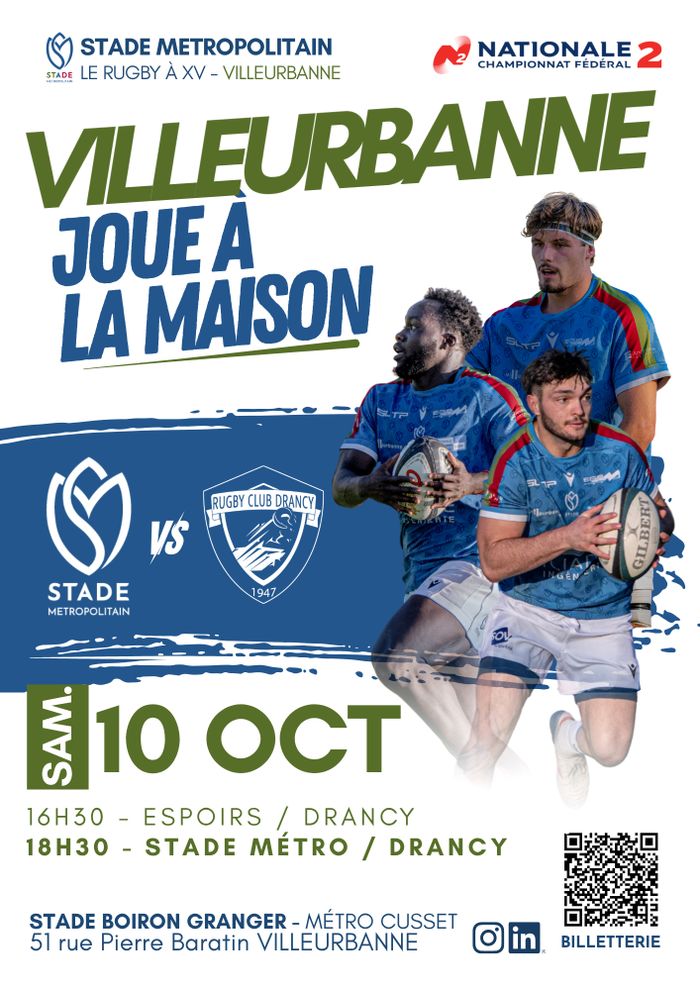 Match de rugby - Stade Métropolitain vs Drancy