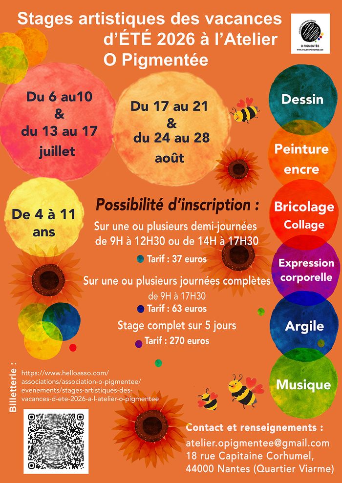 2026 Summer Holiday Art Camps at Atelier O Pigmentée