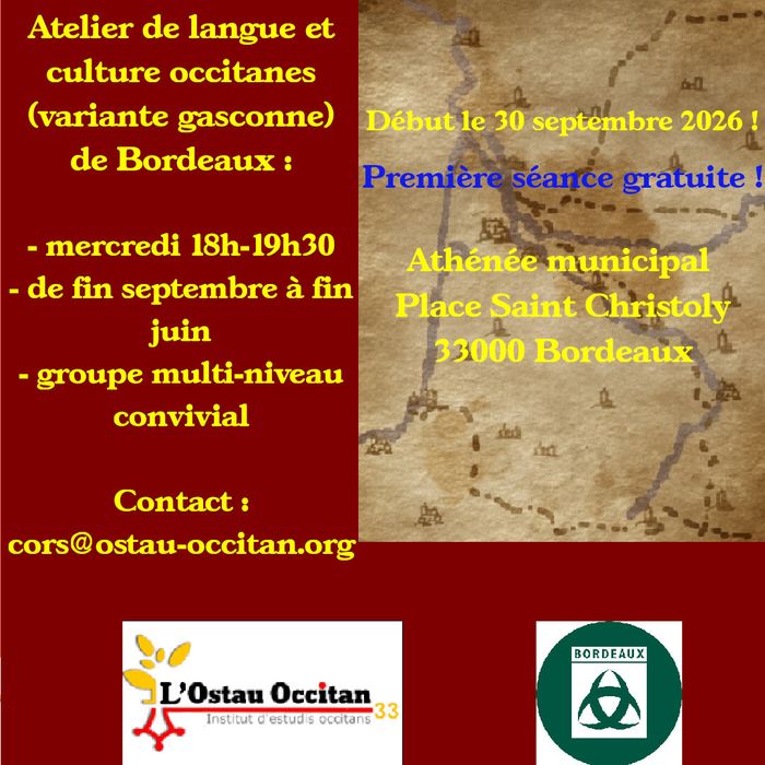 Atelier de langue et culture occitanes (variante gasconne)