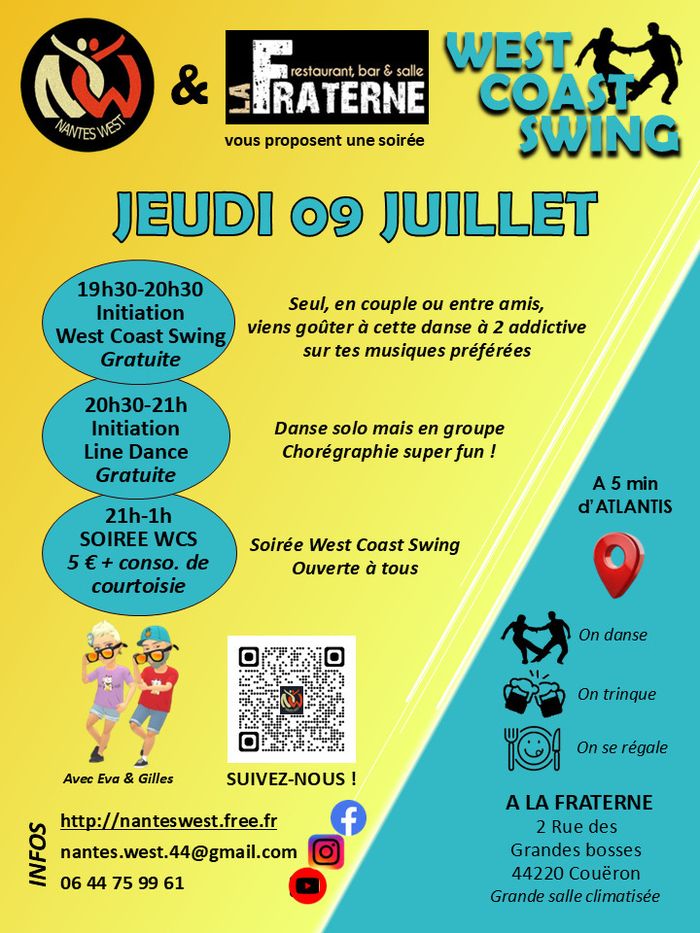 Initiations West Coast Swing & Line Dance + Soirée WCS
